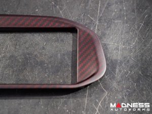 Alfa Romeo 4C Carbon Fiber Radio Cover Frame - Dark Red Candy
